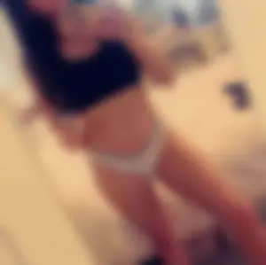 Girl With Pierced Navel In a Top and Panties Bedroom Mirror Selfie