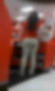 Big Booty in Tight Pants at the Cash Register Closeups