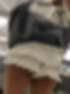 Beautiful blonde girl in white shorts show me her butt cheeks  (OC)