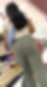 Girl in sweatpants at Target
