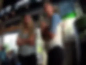 Two cute teens in a cafe creepshots gallery, leggings on both of them