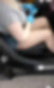 Hot candid girl in shorts in a car downblouse creepshots