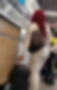 White body suit , booty jus hangin