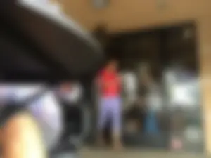 Starbucks milf sexy in light purple leggings with decent ass and mound