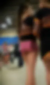 Hot Booty and Legs in Pink Mini Shorts Creepshots