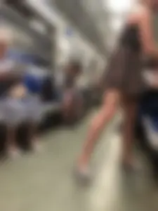 Hot Milf in a Dress Subway Train and Escalator Creepshots - Great Legs