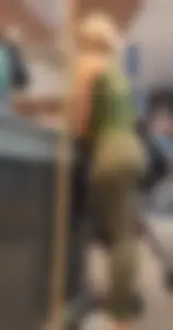 Hot petite blonde milf has a thick butt VPL