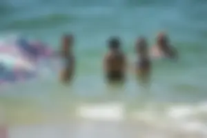 Sexy ass girl with a perfect body in her bikini on the beach