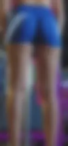 Ass in blue shorts