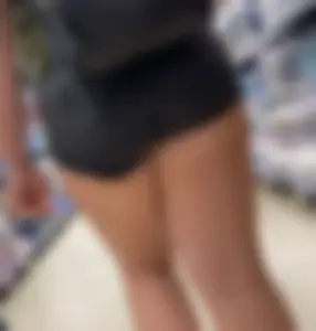 Great chubby legs and booty in black denim shortrs store creepshots collection