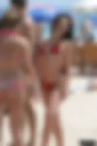 Beach voyeur girls in bikinis, thongs and topless