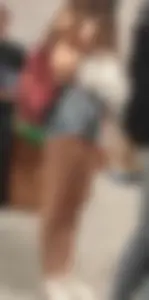 Teen with sexy legs in short jean shorts