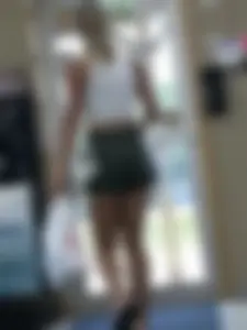 Brunette College Babe Tight Booty Sweatshorts VPL
