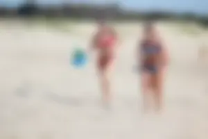 Lifeguard tournament girls on the beach