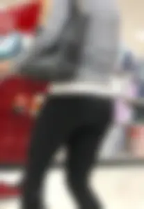 Target blonde with a great ass in leggings