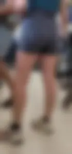 Milf in biker shorts