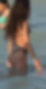 Smoking Hot Girl in Swimsuit on the Beach Creepshots Collection