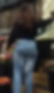Various hot butts in tight jeans on the street and inside cafes, some teens too