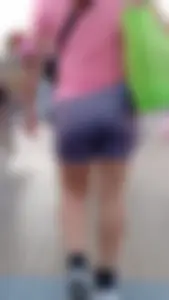 Gym Girl in Purple short Spandex with Juicy Ass
