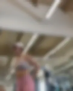 Cute babe with the Bubble but working Out  / Not OC