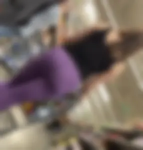Skinny mom with jiggly little ass in purple leggings  ( VTL)