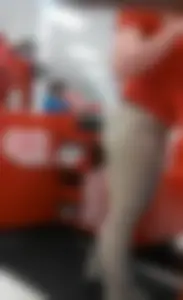 Big Booty in Tight Pants at the Cash Register Closeups