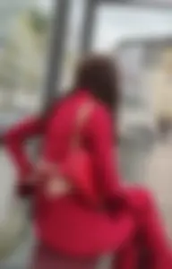 Hot minx in a slutty red outfit