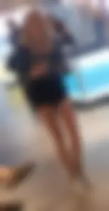 Girl in Mini Shorts with Cute Sexy Legs Mall Creepshot