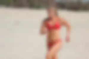 Lifeguard tournament girls on the beach