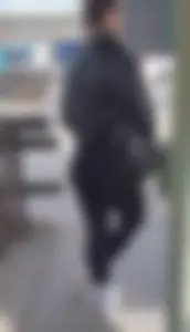 Most perfect Leggings  Ass waiting at bus station OC