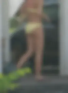 A hot teen neighbor in various bikinis