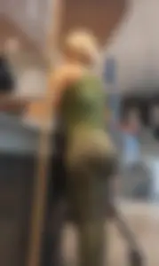 Hot petite blonde milf has a thick butt VPL