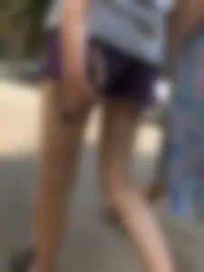 Skinny Legs and Booty in Shorts - Candid Girl Passing By