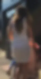 Milf in JUST ABOUT see-thru, tight dress