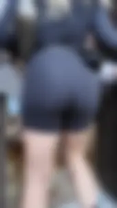 Blonde walking her dog