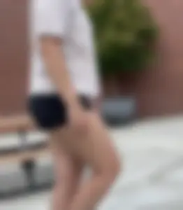 Thick college slut in shorts