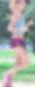 Couple of cute girls out running in little shorts