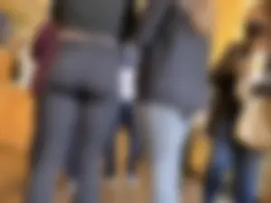 Cute booty in black spandex