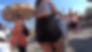 Hot candid teen wearing tight shorts, street creepshots