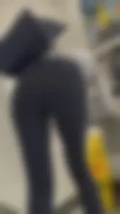 Skinny And Tight College Girl In Blue Leggings Bends Over For Me (Upshots)