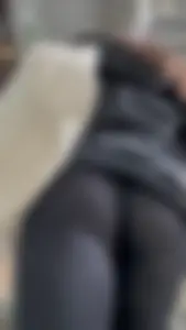 Tight And Jiggly College Girl In Black Leggings