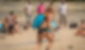 Beach volleyball babes in bikinis