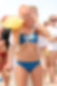 Lifeguard tournament girls on the beach