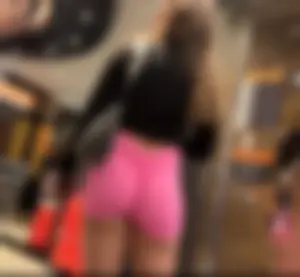 Latina with super tight pink shorts