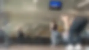 Thicc gym PAWG in tight black Nike leggings