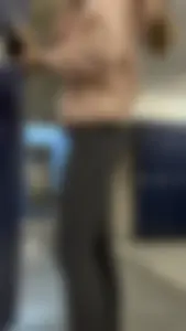 Skinny And Tight College Girl In Blue Leggings Bends Over For Me (Upshots)
