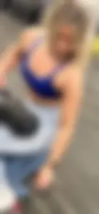 Blonde in Sports Bra at the Gym (Not OC)