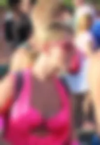Boobs out in public in either bikini tops or bras