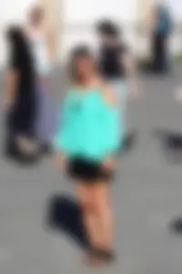 Blonde lady upskirted showing her panties and pussy lips