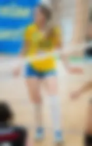 Bunch of hot female volleyball players and athletes in spandex sport uniforms